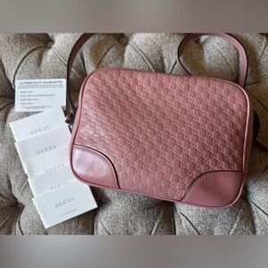 Gucci Bree Guccissima light pink crossbody